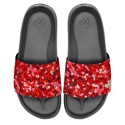 Popfunk Wizard of Oz Ruby Slippers Unisex Adult Slides Adjustable Flip Flop Sandals Officially Licensed Hypd Slydr Switch™