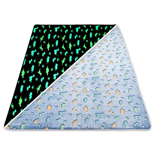 Amazinggirl Teppich Kinderzimmer Leuchtend 120x160 cm - kinderteppich fluoreszent spielteppich...