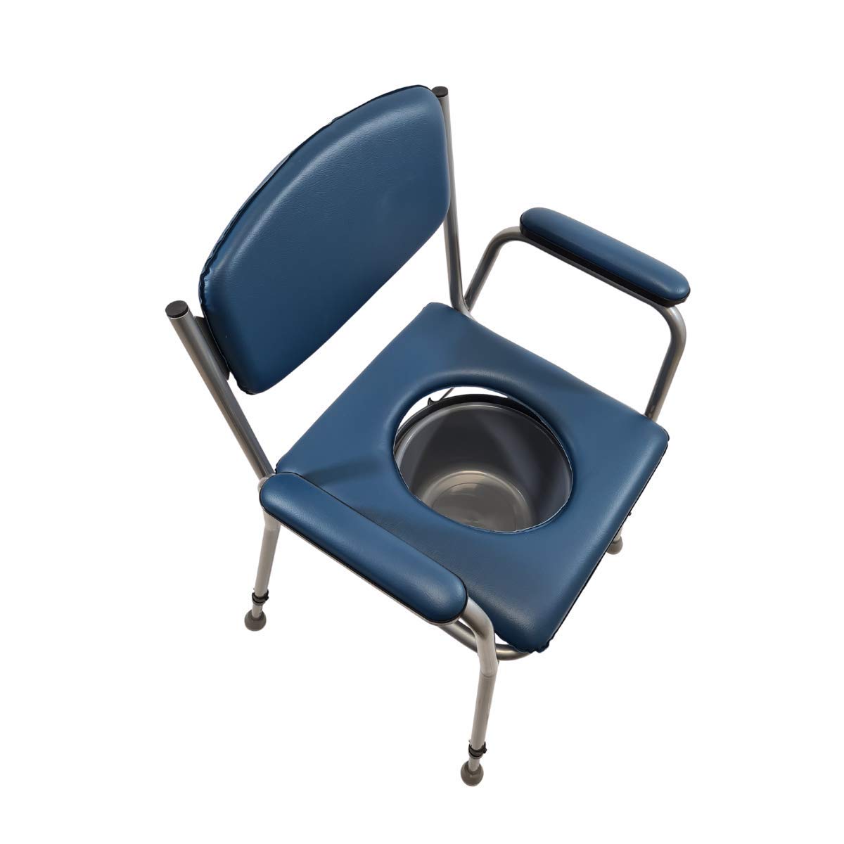 Sedia wc per Anziani disabili, Sedia wc portatile, rialzo wc - Sedia Doccia, con Struttura in Acciaio e Regolabile in Altezza.