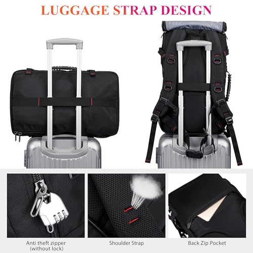 Image of WITZMAN Carry On Travel Backpack for Men Fit 17 Inch Laptop Airline Approved 3 in 1 Laptop Backpack