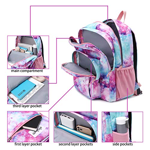 Image of abshoo Classical Basic Womens Geometry School Backpack For College Teen Girls Water Resistant Bookbag (Geometry Blue)