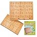 TanFans Wooden Alphabet Tracing Board - Montessori Educational Toy for Preschool - Fine Motor Skills Development - Learn to Write ABC - Double-Sided Letter Practice Tool - Ideal Gift for 3-5 Years Old