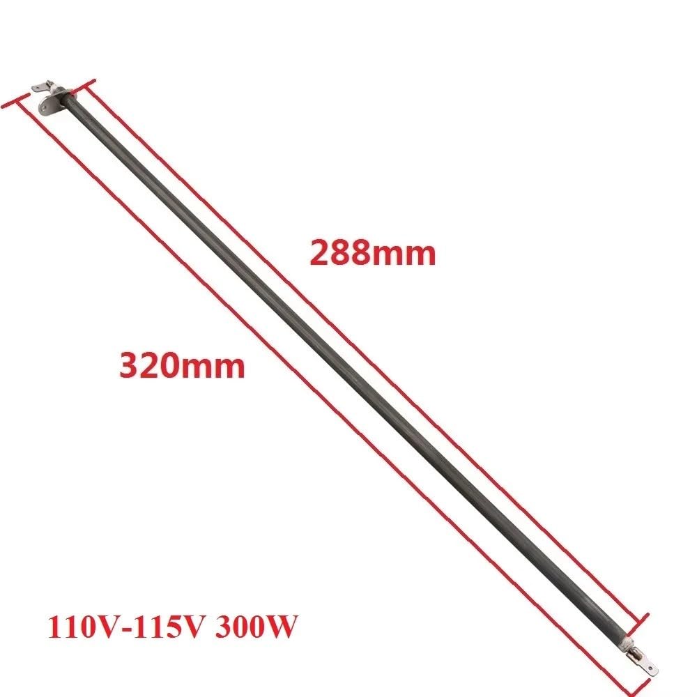 2 Stück gerades Rohr mit Metallblech aus geglühtem Edelstahl SUS304 for 110V-115V 300-500W Heizelement for Elektroöfen (110V-115V 300-500W)(300W)
