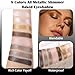 UCANBE 8 Color High-Intensity Baked Shimmer Eyeshadow Palette - Metallic Diamond-Like Shimmer, Highly Pigmented, Smooth & Blendable Formula for Dramatic & Radiant Eye Makeup (03 All Metallic)