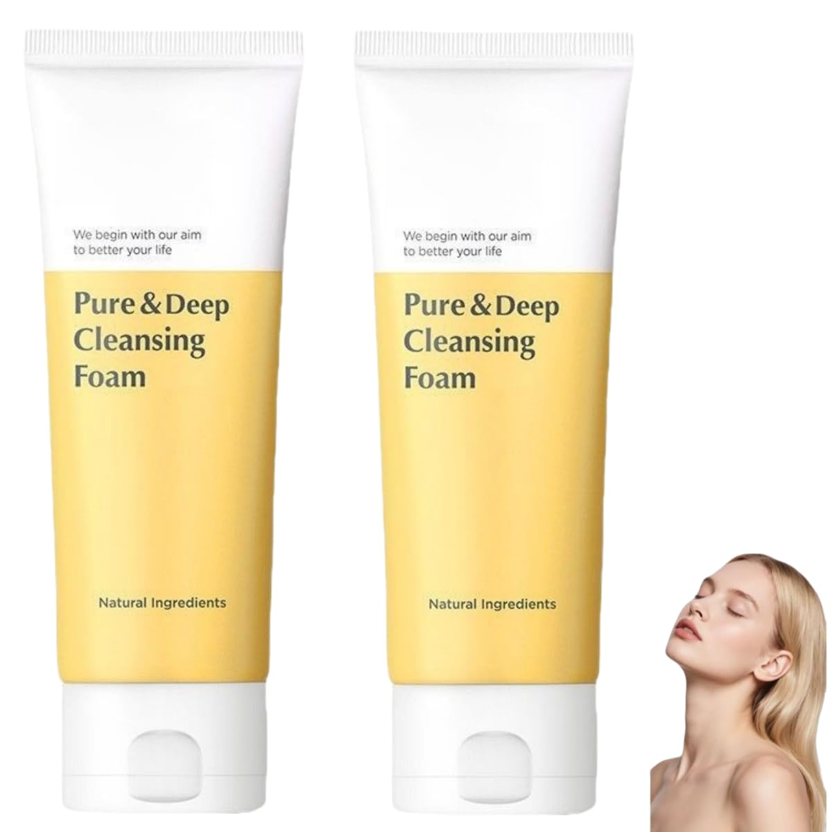 Limpiador Facial Espumoso, Limpiador Hidratante con Control de Grasa, Apto para Poros Dilatados, Piel Sensible, Viajeros, Jóvenes y Estudiantes