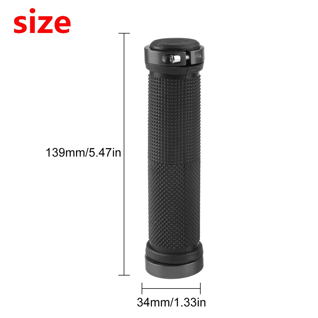 Andux Zone Manopole per Manubrio per Bici MTB Floding Bike Horn Tipo ZXC-CB02 (Nero