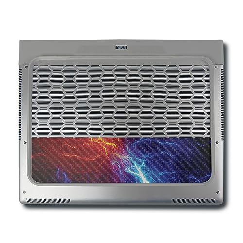 Image of MightySkins Carbon Fiber Skin Compatible with Alienware X16 R1 (2023) Full Wrap Kit - Color Lightning | Protective, Durable Textured Carbon Fiber Finish | Easy to Apply | Made in The USA
