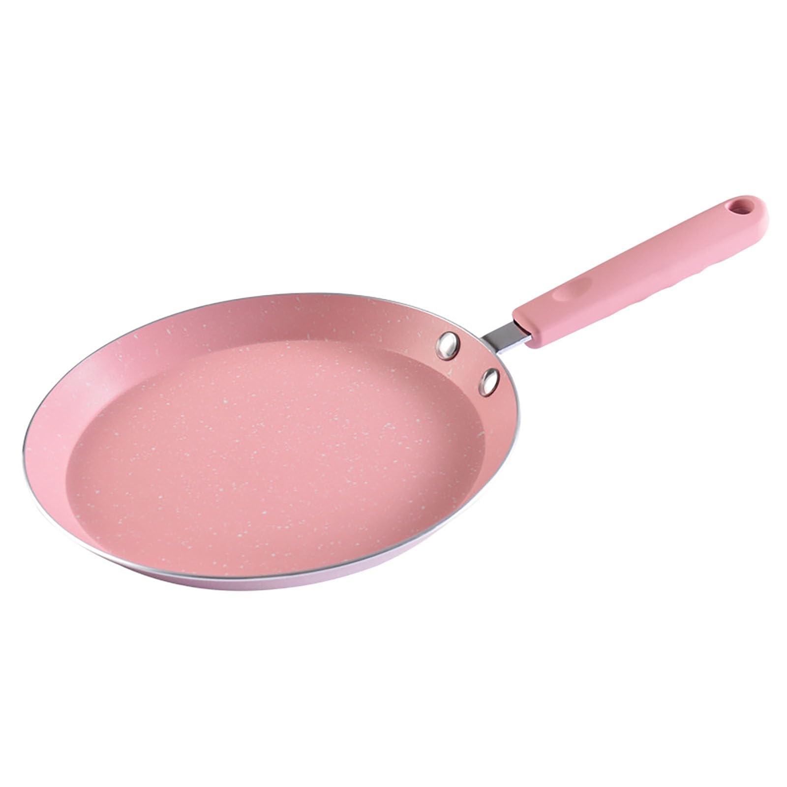 YIKANGHENG Small Frying Pan 7 Inch Pink Iron Medical Stone Pan with Nonstick Coating for Kitchen an Outdoor
