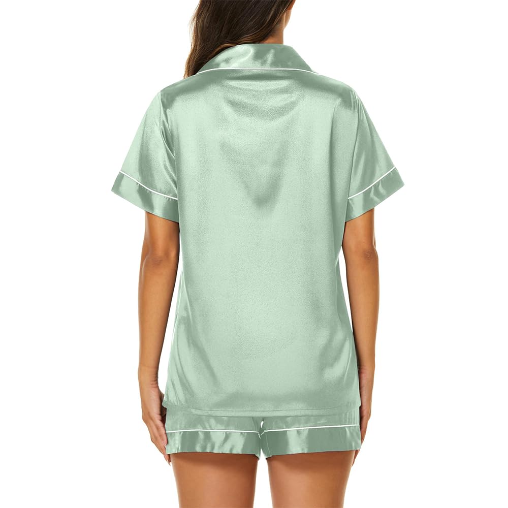 Pijama feminino de manga curta com botões macios, conjunto de 2 peças de shorts de cetim em promoção! Veja a oferta e mais achadinhos de Moda íntima 9 Hoje é o melhor dia para comprar Pijama feminino de manga curta com botões macios, conjunto de 2 peças de shorts de cetim com aquele preço maroto! Promoção! Aproveite a oferta! 9