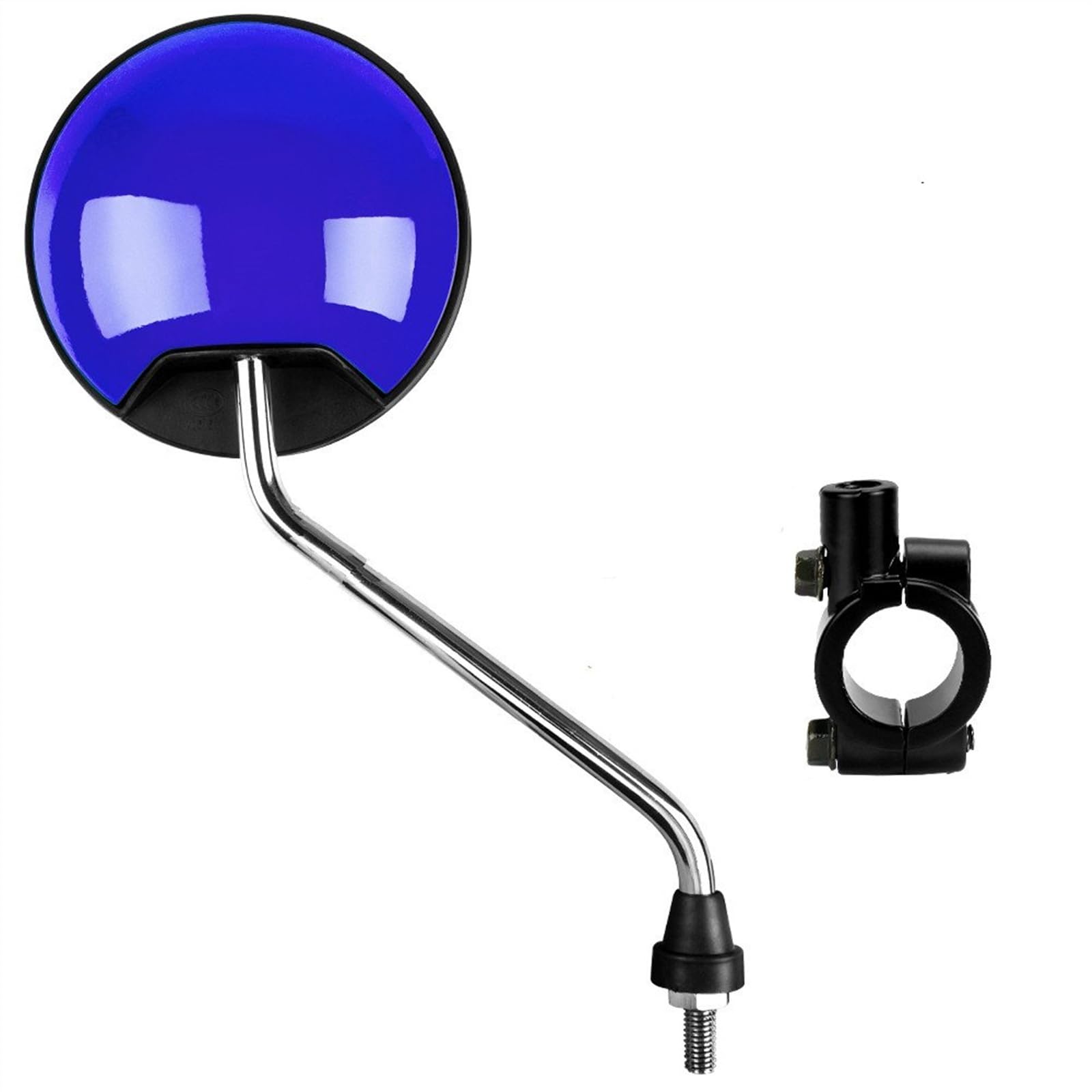 Rétroviseurs Guidon Vélo Électrique Rond Réflecteur Cyclisme Convexe Réglable Rétroviseurs Vélo Scooter Électrique Gauche Droite Rétroviseurs Latéraux Et Accessoires Moto (Couleur : 1Pcs Blue)