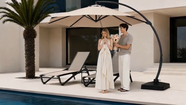 corliving 13 x 11 ft aluminum deluxe offset patio umbrella Kingdura 11ft Cantilever with Base Included, Large Round Outdoor Umbrella, 360° Rotation & Infinite Tilt, Heavy Duty Frame for Deck Pool Backyard, Beige : Patio, Lawn Color:Red/White/Light Grey Quiver Series Shimano Spheros 12000fa Spinning