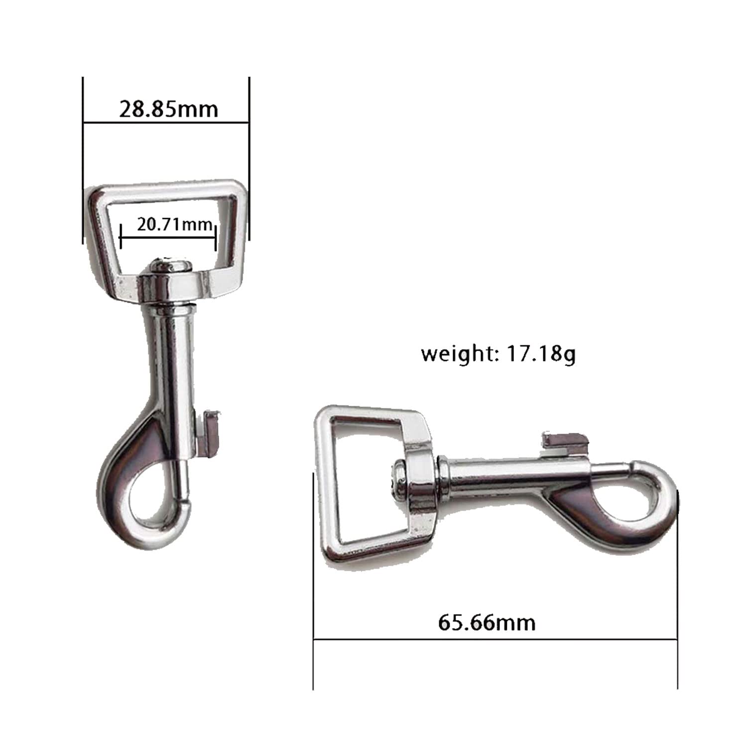 14 Moschettoni Girevoli Con Gancio - Lega Di Zinco, 65mm, Per Cani, Portachiavi, Attività Outdoor - Foto 7