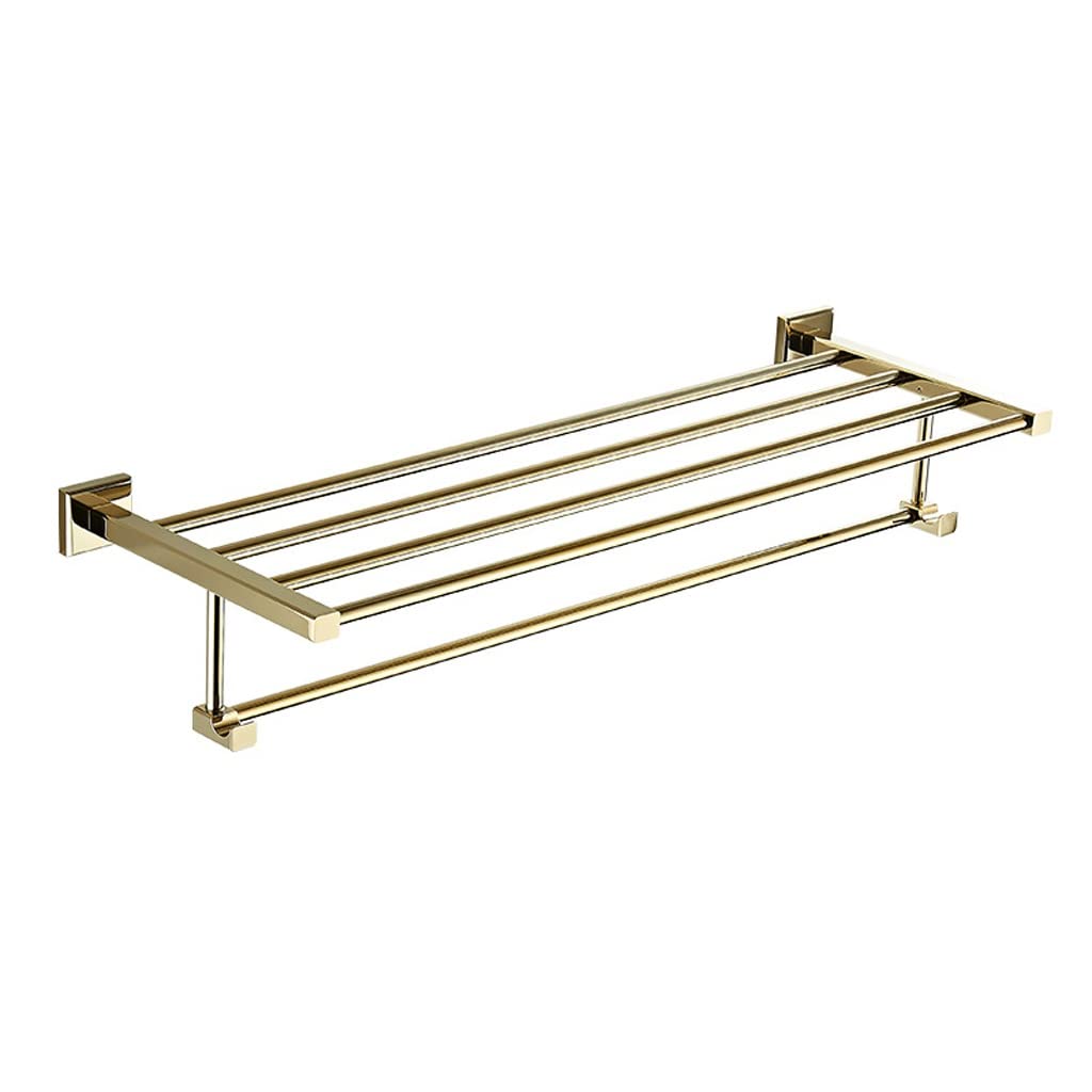 JvFbjLF Bathroom hanging set brass bath towel rack bathroom towel rack bathroom shelf