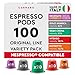 CARRARO 1927 Variety Pack Coffee Capsules - 100 Aluminium Coffee Pods Compatible with Nespresso Original line Machines, Medium and Dark Roast, Made in Italy