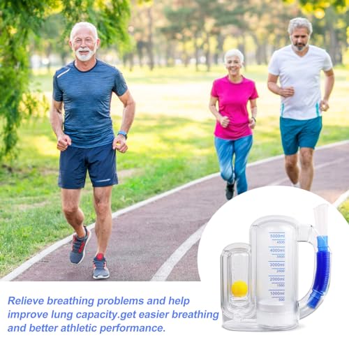 Incentive Spirometer Adult,Breathing Exercise Device for Lungs,Deep Breathing Trainer for Children and Adult,5000ml Volume Measurement with Flow Rate Indicator. - Image 6