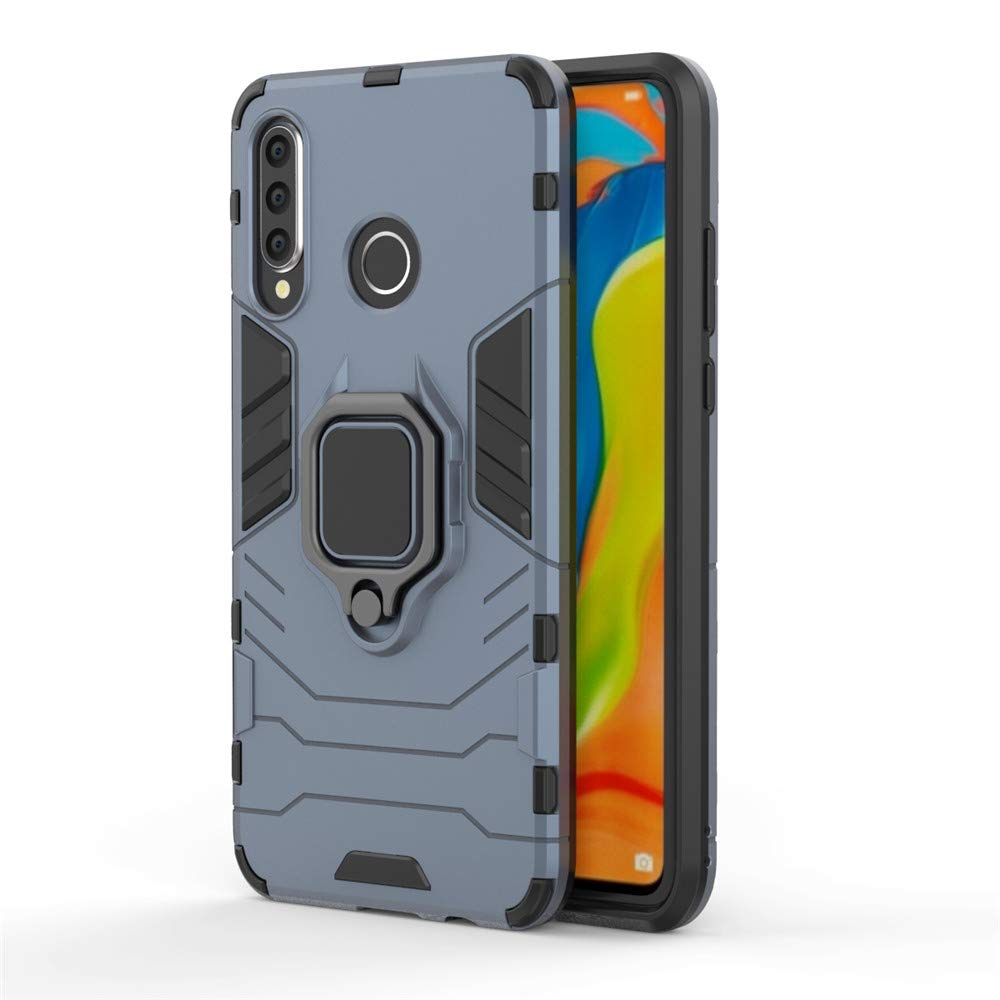CHcase Huawei P40 Pro Funda, Anillo Metálico Sujeción Soporte Antichoque Rígido Caja (Funciona con el Montaje de Coche Magnético) Doble Capa Sólido Case Carcasa para Huawei P40 Pro -Black Plus Gray — view 33