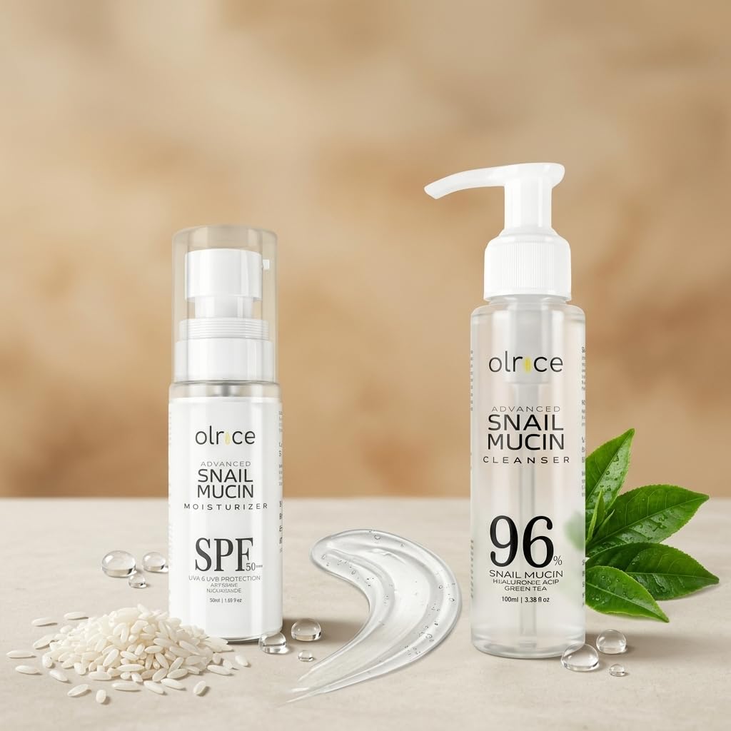 Advanced Snail Mucin Shield Combo, 96% Snail Mucin Cleanser and Moisturizer with SPF 50+++, Hyaluronic Acid, Pack of 2-image-26