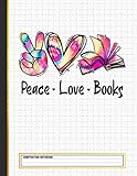 Photo Gallery peace love books librarian teacher life book library tie dye composition notebook Photo Gallery peace love books librarian teacher life book library tie dye composition notebook