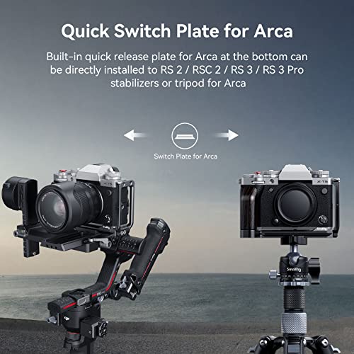 SMALLRIG X-T5 L Bracket for FUJIFILM X-T5, L Plate with Blackwood Side Grip, Shutter Button - Image 4