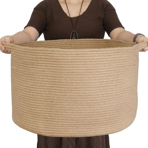 XUANGUO Extra Large Jute Rope Storage Basket...