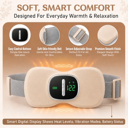 Image of BRONTIX Menstrual Pain Relief Heating Pad | Electric Period Cramp Massager