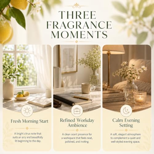 Image of AROMATICO Lemon Diffuser Oil, Premium Home Fragrance Oil for Aromatherapy, Meditation & Concentration | Versatile Use in Diffusers, Air Fresheners | 30ml