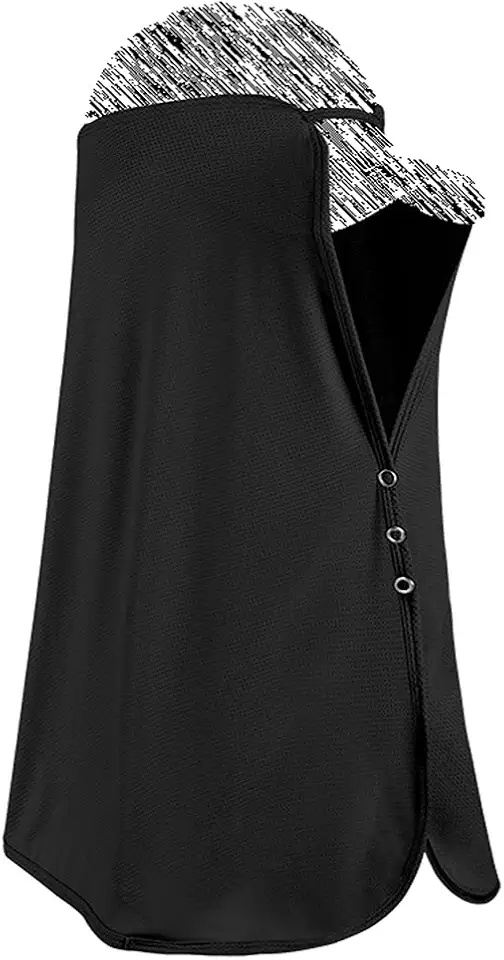 Boné unissex de malha drapeado com proteção solar para o rosto estendido