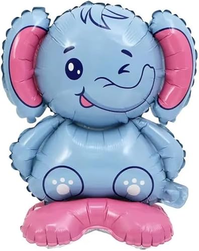 Globo de papel de aluminio con forma de elefante de pie, 50 cm (paquete de 2)