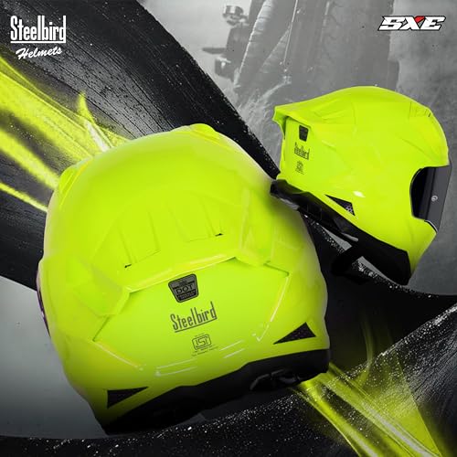 Image of Steelbird SBH 61 SXE Pinlock ISI and Dot Certified Full Face Helmet for Men and with Inner Silver Sunshield