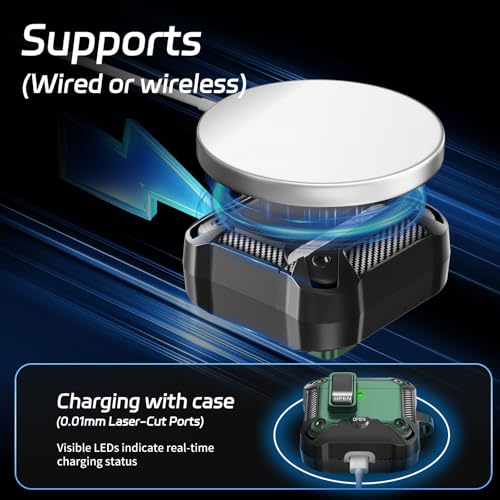 Image of Secure Lock Case for AirPods 4 with Cleaning Kit & Keychain, Shockproof Protective Cover Compatible with Apple AirPods 4th Gen 2024 for Men Women, Anti-Scratch