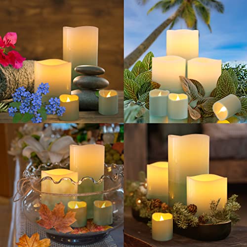 Furora Lighting Led Flameless Candles With Remote – Battery-Operated Flameless Candles Bulk Set Of 8 Fake Candles – Small Flameless Candles & Christmas Centerpieces For Tables, Green Ombre #TOP5