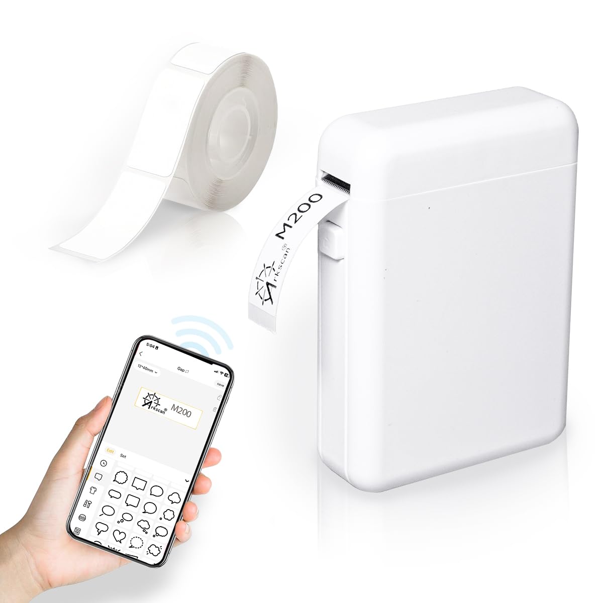 ArkscanMini Label Maker for Bluetooth Wireless Printing (Mini Thin)