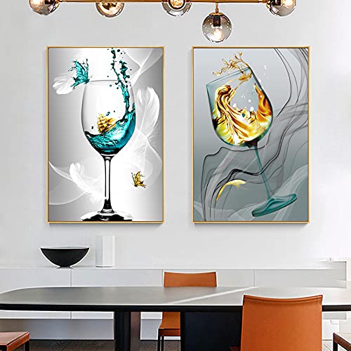 Toile verre à vin rouge 50x70cm avec impression haute définition sans cadre