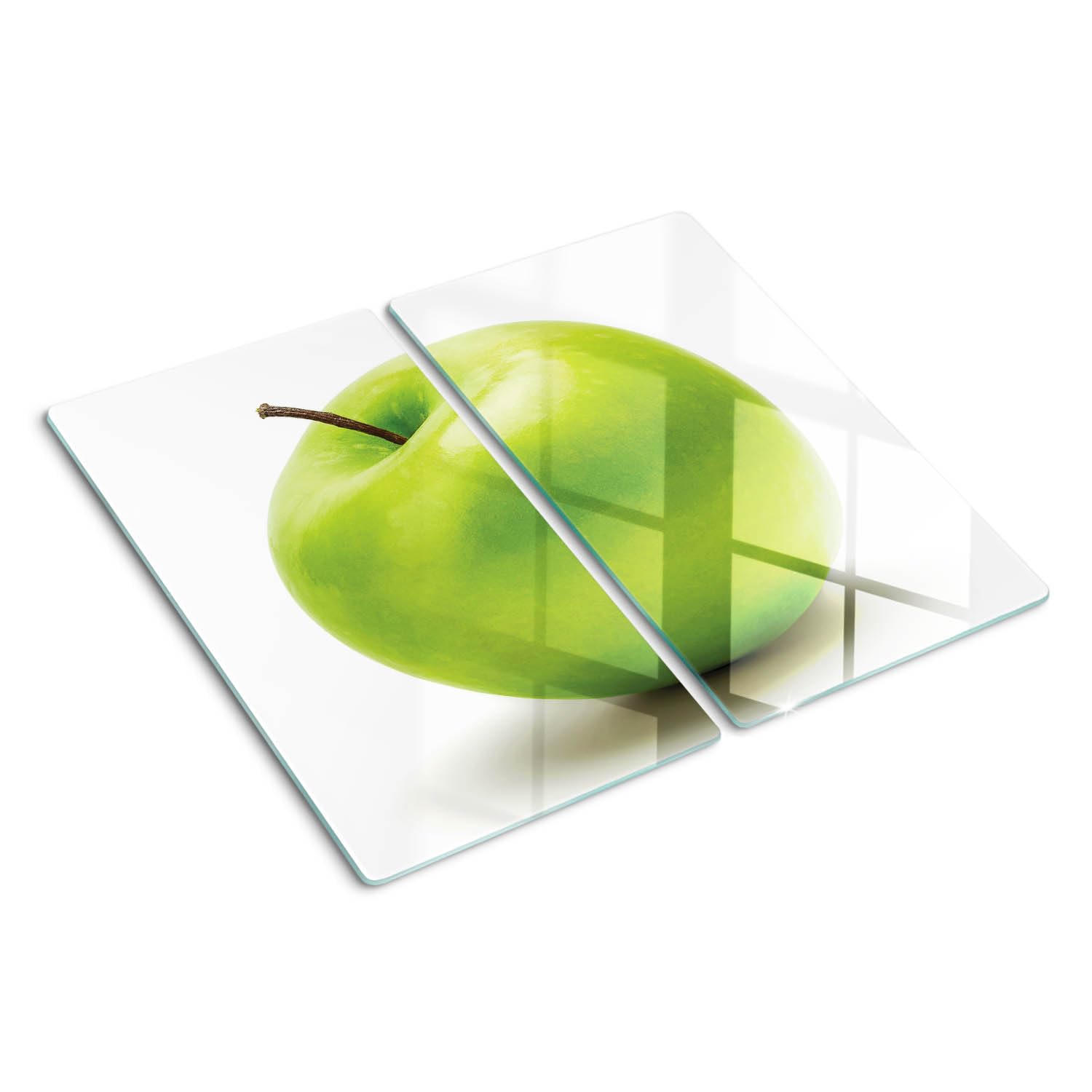 Planche de cuisine en verre avec motif de feuilles pour embellir votre plan de travail