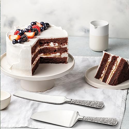 Dicunoy-2-PCS-Wedding-Cake-Knife-and-Server-Set-Silver-Cake-Cutting-Set-Vintage-Engraved-Cake-Cutter-and-Elegant-Serving-Spatula-for-Birthday-Party-Anniversary