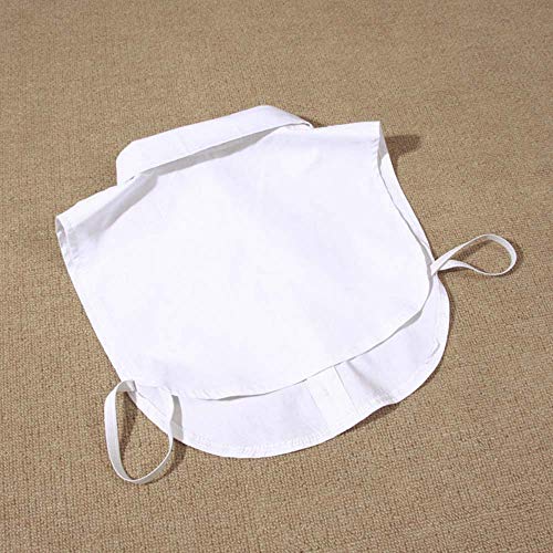 Juland Lady's Fake Collar Half Shirt Blouse Detachable False Collar OL Joker Shirt Decorative Collar Dickey Collar Cuff Cotton Choker Tie False Lapel Pointââ‚¬â€œ White, Medium4