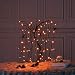 LIGHTSHARE 24-inch Halloween Willow Tree LED Bonsai Night Light,80 LED Lights, Battery Powered or DC Adapter(Included),Orange for Home, Festival,Nativity, Party, and Christmas Decoration