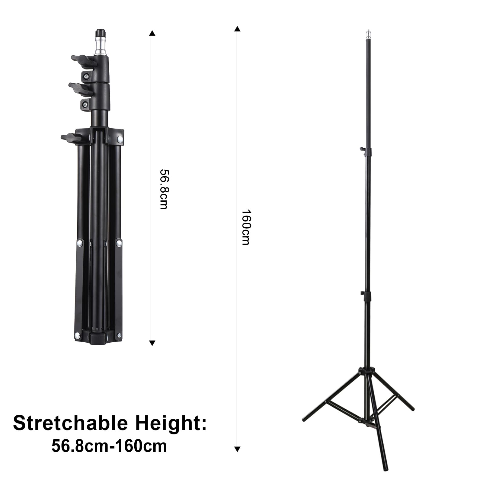 Docooler Trépied universel pour projecteur, support extensible, support portable en alliage d'aluminium, interface de 1/4", hauteur réglable pour projecteur LCD