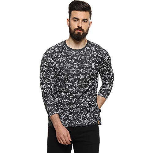 Image of CAHOOT Men's Blue and Mint Ombre Henley Neck Short Sleeve Regular Fit T Shirt for Regular Wear