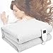 Bakaji Coperta Elettrica Termica in Tessuto Poliestere Coprimaterasso Scaldaletto Elettrico con Telecomando Termocoperta Scalda Letto 3 Impostazioni Calore (150 x 80 cm Singolo)