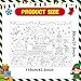 Christmas Giant Coloring Poster Merry Christmas Large Coloring Tablecloth 43.3 x 31.5 Inch Xmas Elf Drawing Jumbo Paper for Kids Gifts Activities Toys Crafts Home Classroom Holiday Party Decorations