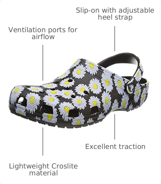 Image of Crocs Unisex-Adult Classic Graphic Clogs, Chai /Multi, 9 Men /11 Women M US