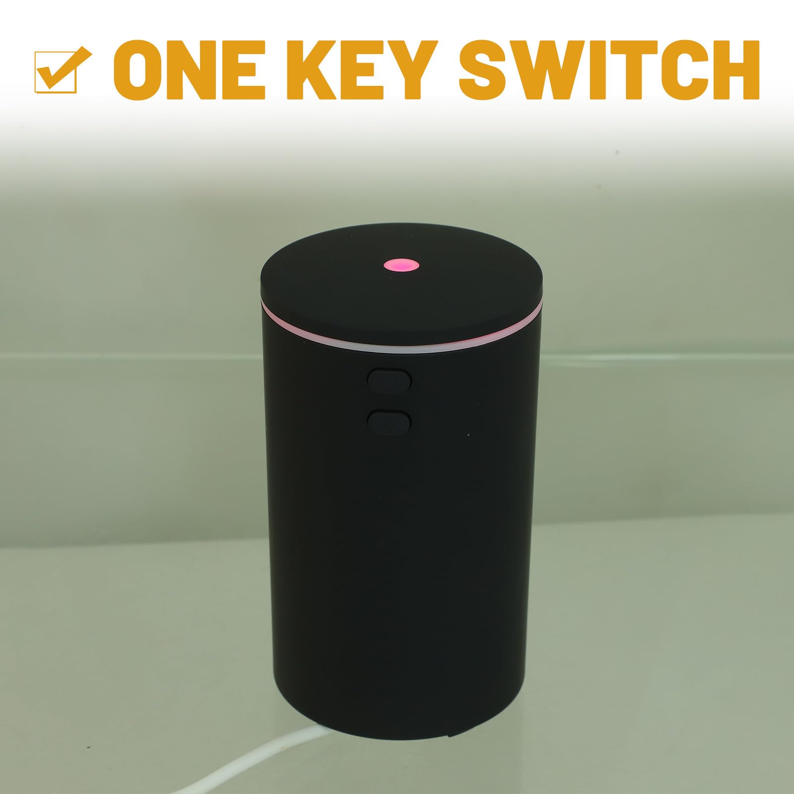 KICHOUSE Mini Umidificatore USB per Auto e Casa Umidificatore ad Aria Fredda Portatile Luce Notturna Silenzioso per Pelle Idratata e Spazio Fresco