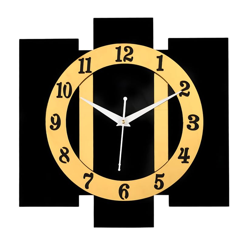Nozvera Wall Clock for Home Decor | Designer Wall Clock for Bedroom, Living Room, Office | Stylish Modern Wooden Wall Clock for Home Fancy, Antique Silent Wall Clock (12 Inch) (B0BBMQSYSB) Amazon Price History, Amazon Price Tracker