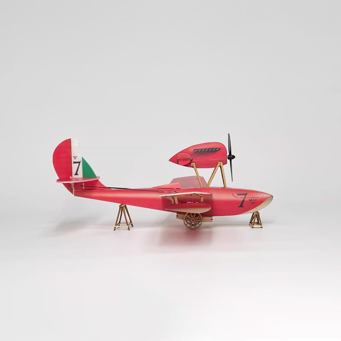 MinimumRC M-33 RC Flugzeug, Gyro-stabilisiert 4CH Ferngesteuertes Flugzeug Starrflügler Flugboot Outdoor Für Erwachsene, Anfänger (Gas Links / 1 Batterie)
