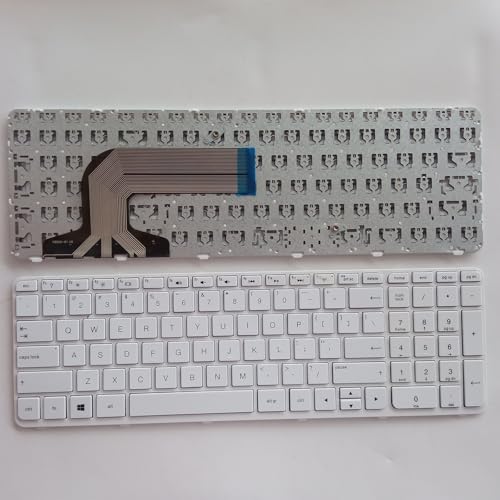 Clavier américain HP Pavilion 15-E avec cadre blanc touches QWERTY haute réactivité