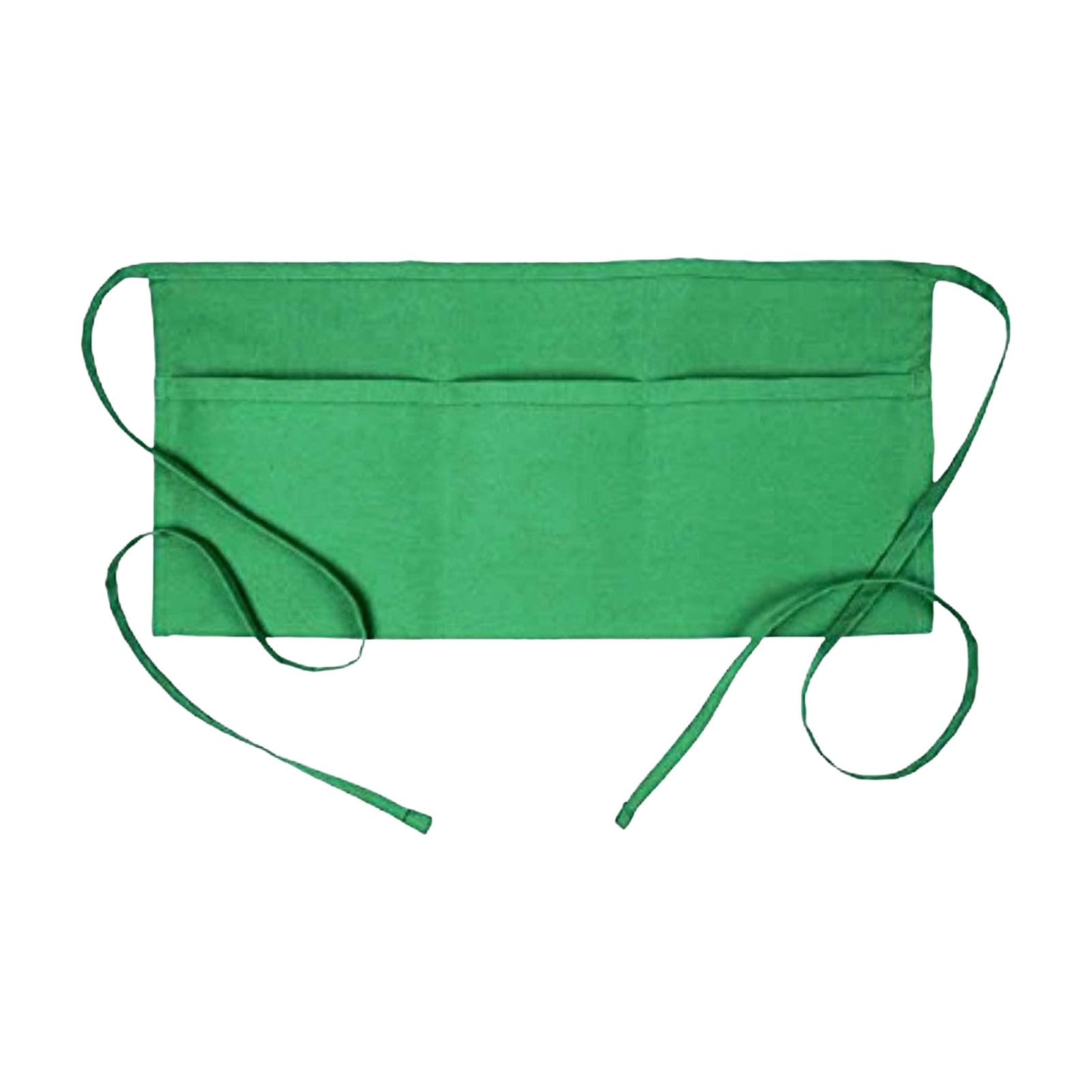 Wilitto Women's Green Waitress Aprons With 3 Pockets, Waist Waitress Apron For Men Commercial Waiter Half Waist Apron For Kitchen Restaurant Work Waitress Chef Waiter Cooking Baking