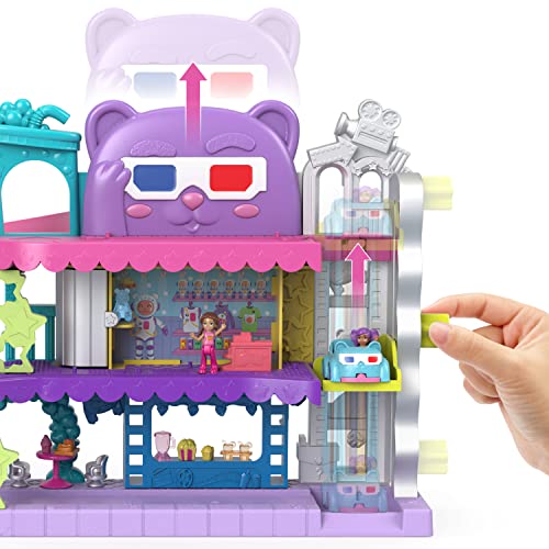 Polly Pocket Dolls, Pollyville Drive-In Movie Theatre Playset, HPV39, Multi-color, Medium - Image 4