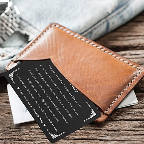 TGCNQ New Dad Gifts Daddy to Be Gifts - New Dad Wallet Insert Card Gifts from Wife First Father Valentines Christmas Day Gifts for Daddy First Time Father Pregnancy Announcement Gifts4