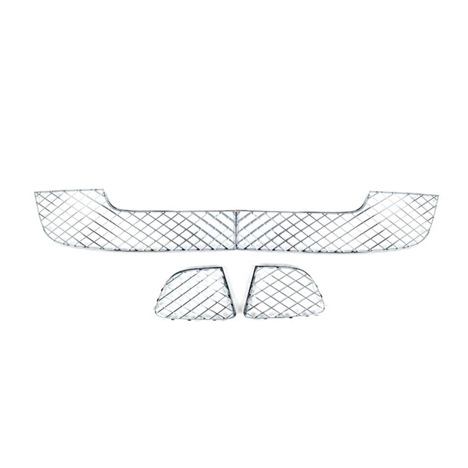 Compatible With Bentley Continental GT GTC 2012-2016 Front Bumper Lower Grille Set Chrome